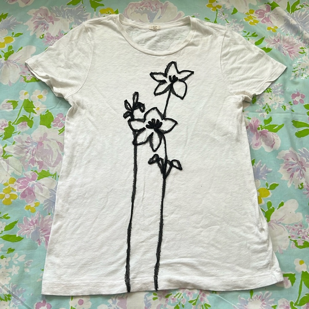 J Crew Floral Sketch Shirt - M